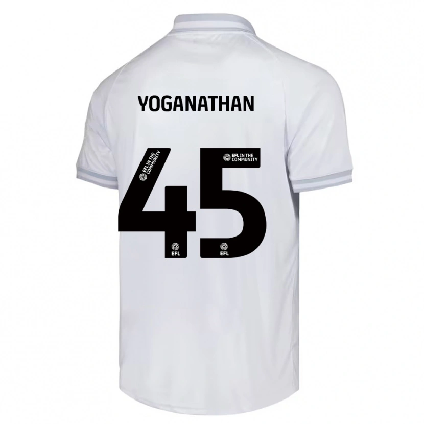 Danxen Homem Camisola Vimal Yoganathan #45 Branco Cinza Preto Alternativa 2025/26 Camisa