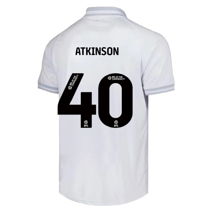 Danxen Homem Camisola Aaron Atkinson #40 Branco Cinza Preto Alternativa 2025/26 Camisa