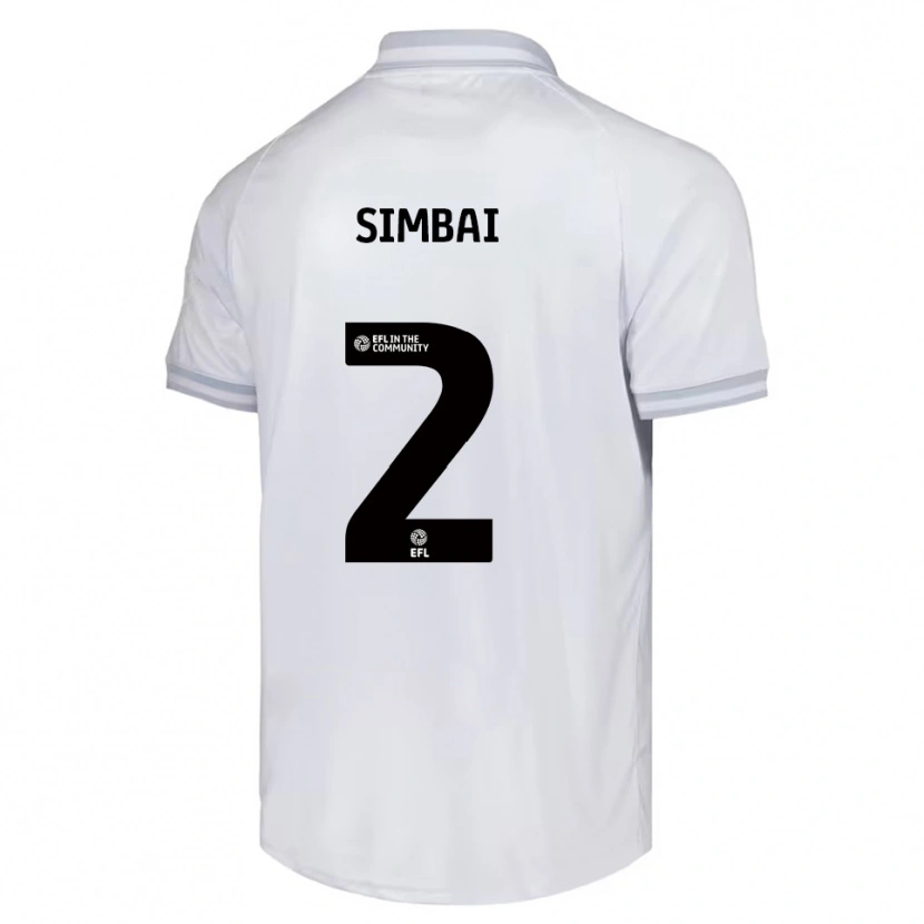 Danxen Homem Camisola Kingston Simbai #2 Branco Cinza Preto Alternativa 2025/26 Camisa