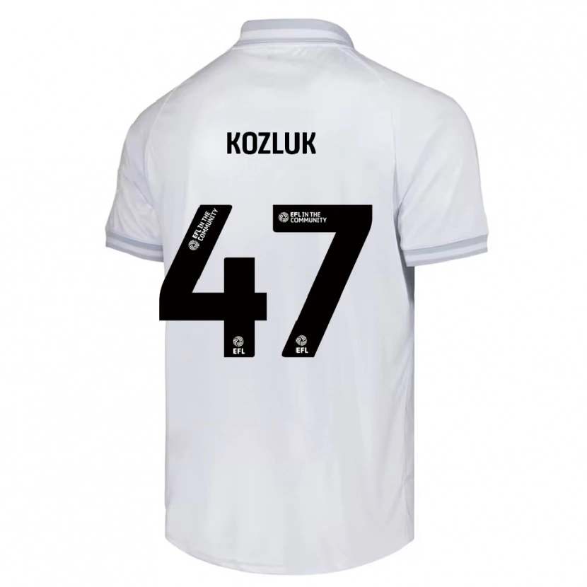 Danxen Homem Camisola Ziggy Kozluk #47 Branco Cinza Preto Alternativa 2025/26 Camisa