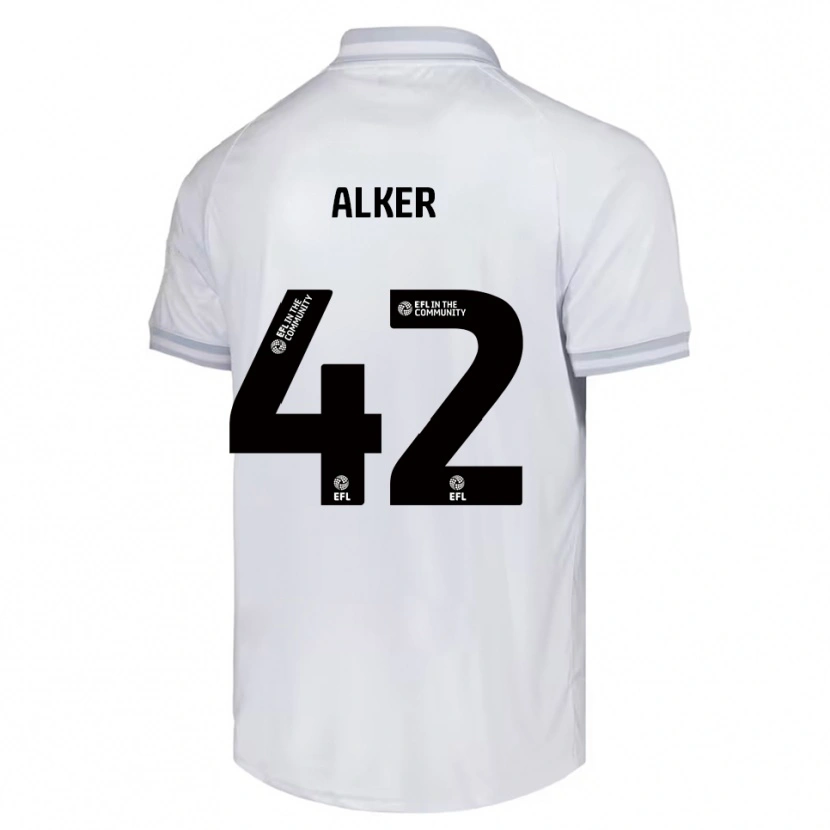 Danxen Homem Camisola Luke Alker #42 Branco Cinza Preto Alternativa 2025/26 Camisa