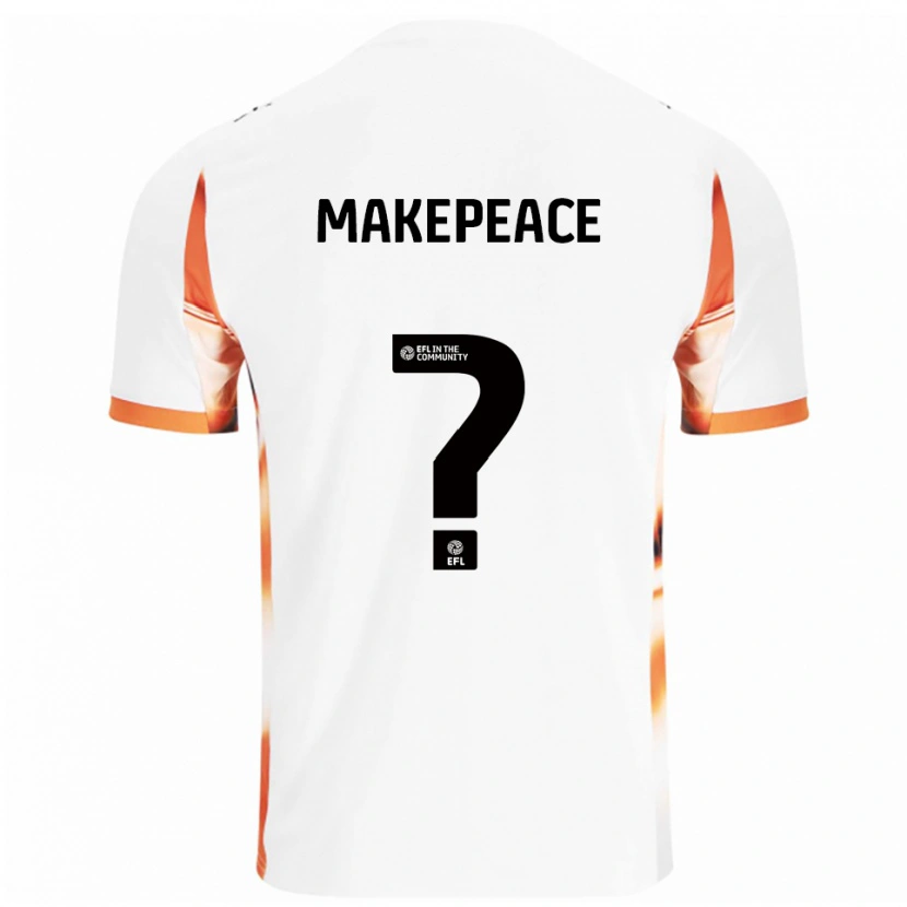 Danxen Homem Camisola Isla Makepeace #0 Branco Laranja Preto Alternativa 2025/26 Camisa