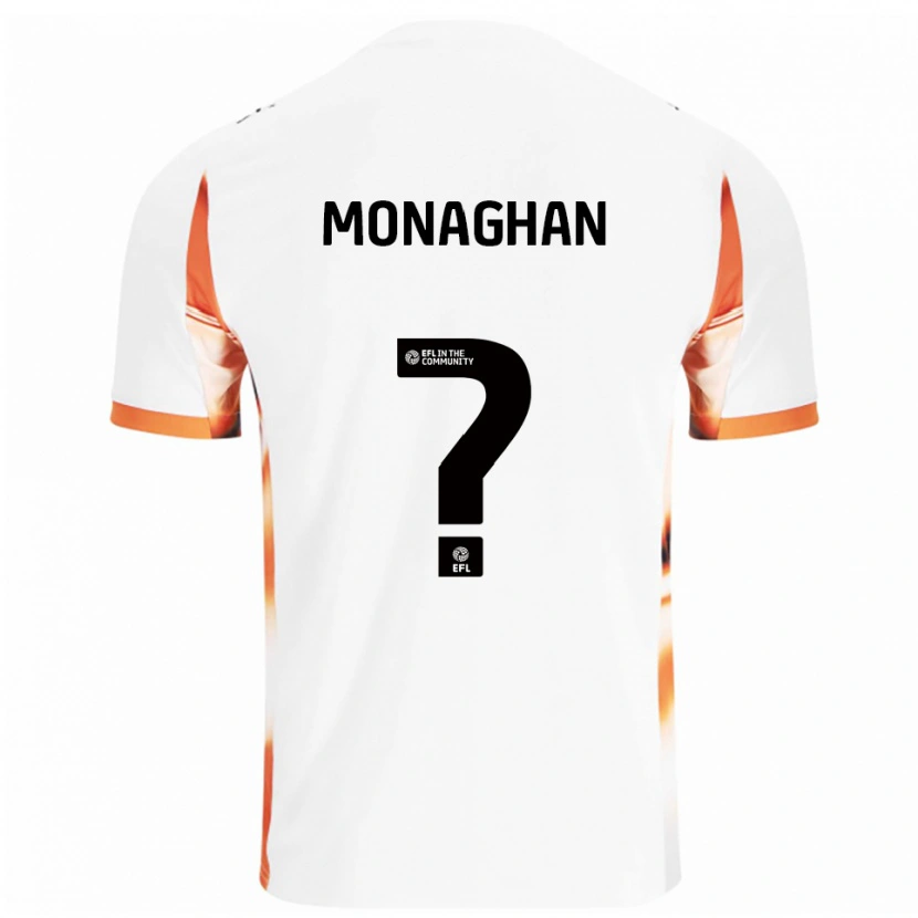 Danxen Homem Camisola Kayleigh Monaghan #0 Branco Laranja Preto Alternativa 2025/26 Camisa
