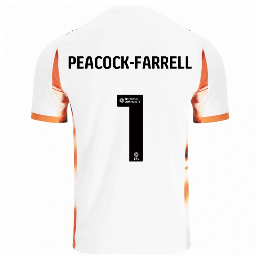 Danxen Homem Camisola Bailey Peacock-Farrell #1 Branco Laranja Preto Alternativa 2025/26 Camisa