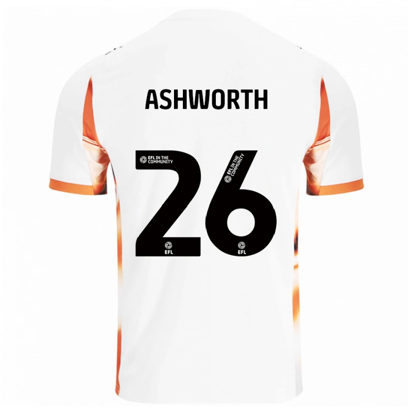 Danxen Homem Camisola Zac Ashworth #26 Branco Laranja Preto Alternativa 2025/26 Camisa