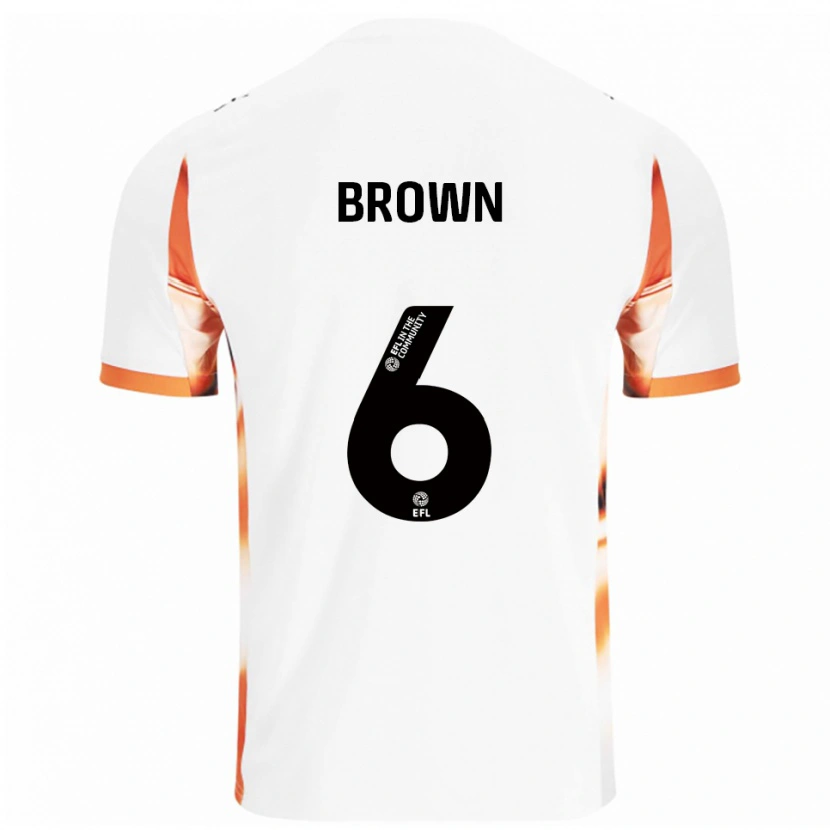Danxen Homem Camisola Jordan Brown #6 Branco Laranja Preto Alternativa 2025/26 Camisa