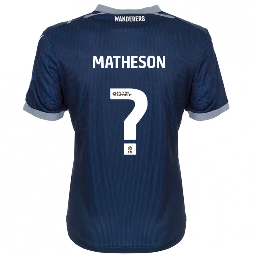 Danxen Homem Camisola Luke Matheson #0 Azul Marinho Cinza Alternativa 2025/26 Camisa