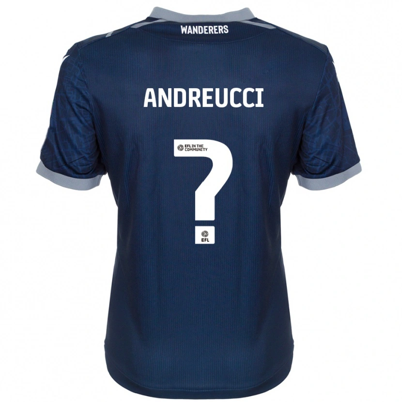 Danxen Homem Camisola Ben Andreucci #0 Azul Marinho Cinza Alternativa 2025/26 Camisa