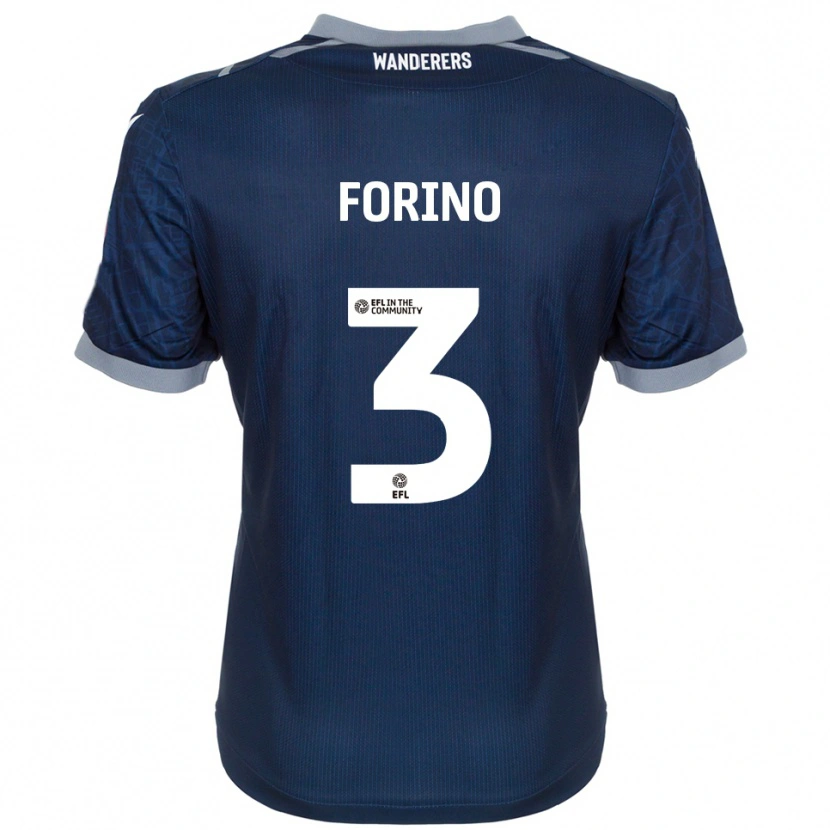 Danxen Homem Camisola Chris Forino #3 Azul Marinho Cinza Alternativa 2025/26 Camisa