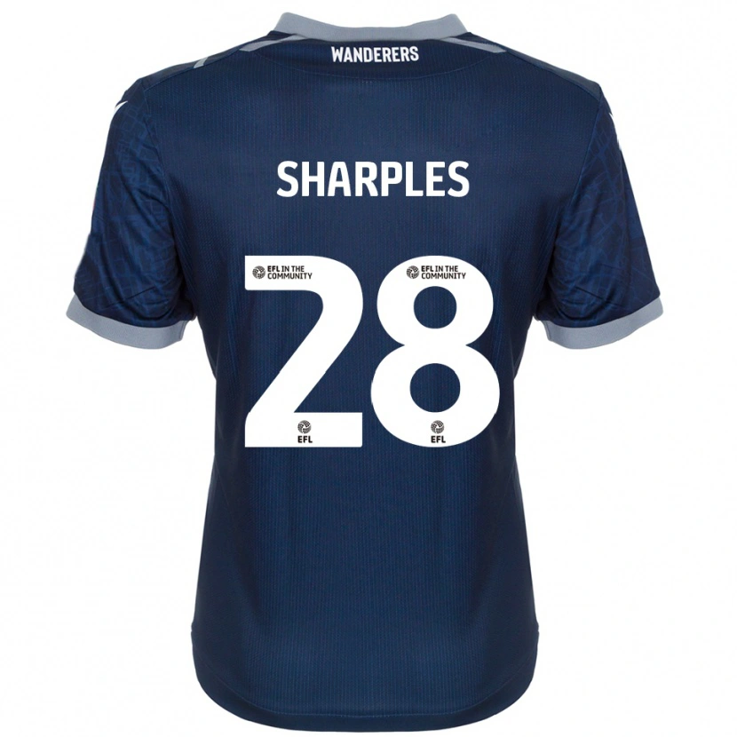 Danxen Homem Camisola Sonny Sharples-Ahmed #28 Azul Marinho Cinza Alternativa 2025/26 Camisa
