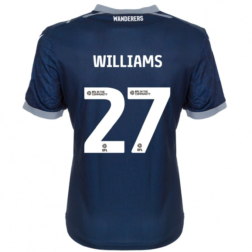 Danxen Homem Camisola Randell Williams #27 Azul Marinho Cinza Alternativa 2025/26 Camisa