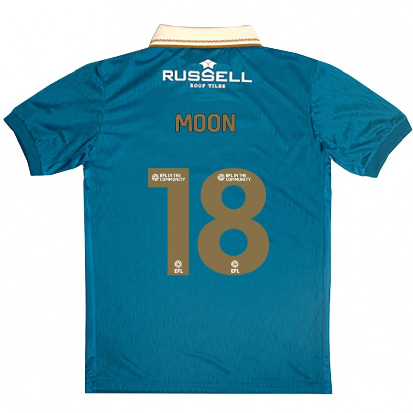 Danxen Homem Camisola Jasper Moon #18 Azul Celeste Branco Alternativa 2025/26 Camisa