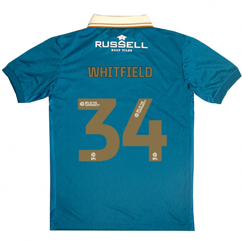 Danxen Homem Camisola Ben Whitfield #34 Azul Celeste Branco Alternativa 2025/26 Camisa