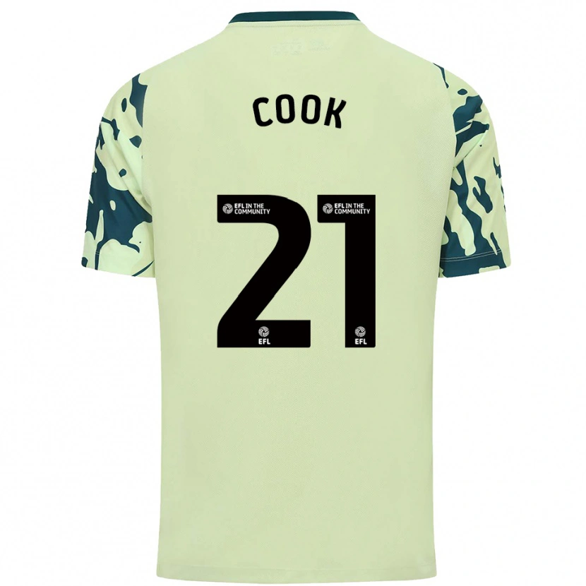 Danxen Homem Camisola Mikayla Cook #21 Verde Escuro Alternativa 2025/26 Camisa
