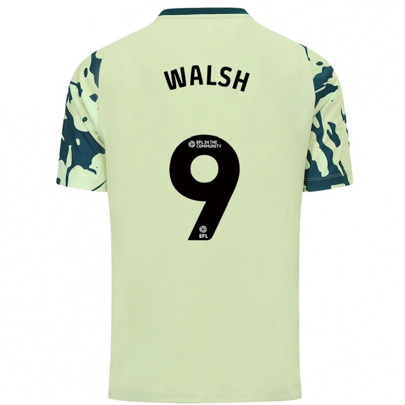 Danxen Homem Camisola Catherine Walsh #9 Verde Escuro Alternativa 2025/26 Camisa