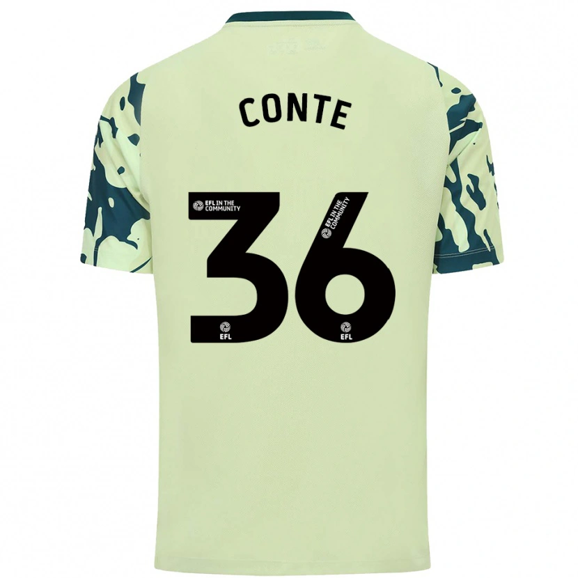 Danxen Homem Camisola Raheem Conte #36 Verde Escuro Alternativa 2025/26 Camisa