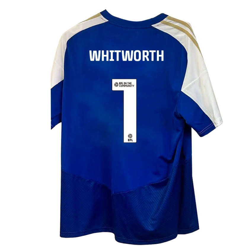 Danxen Homem Camisola Joe Whitworth #1 Azul Branco Dourado Alternativa 2025/26 Camisa