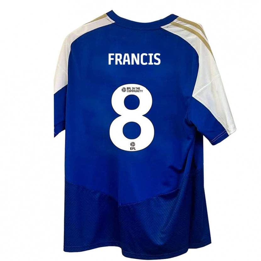 Danxen Homem Camisola Ed Francis #8 Azul Branco Dourado Alternativa 2025/26 Camisa