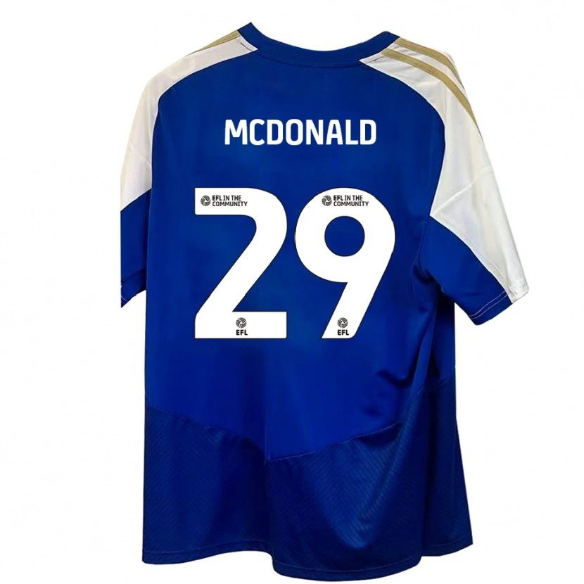 Danxen Homem Camisola Kevin Mcdonald #29 Azul Branco Dourado Alternativa 2025/26 Camisa
