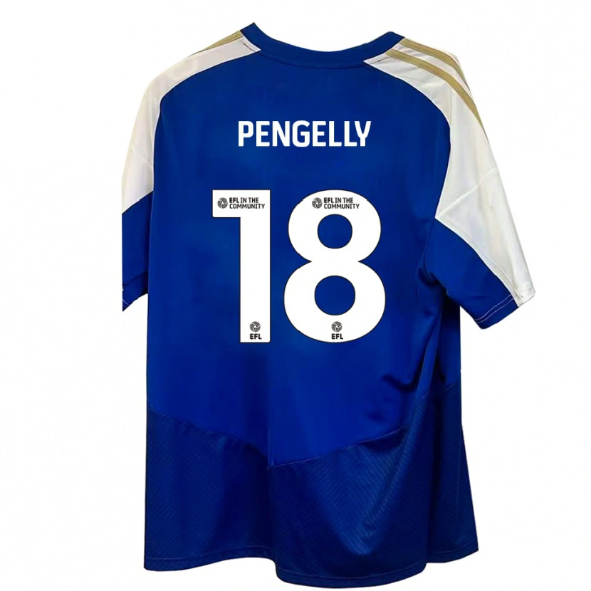 Danxen Homem Camisola Connie Pengelly #18 Azul Branco Dourado Alternativa 2025/26 Camisa
