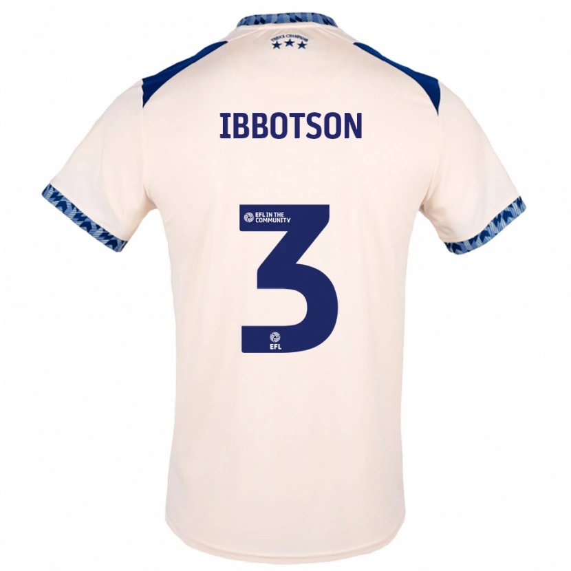 Danxen Homem Camisola Beth Ibbotson #3 Branco Sujo Azul Marinho Alternativa 2025/26 Camisa
