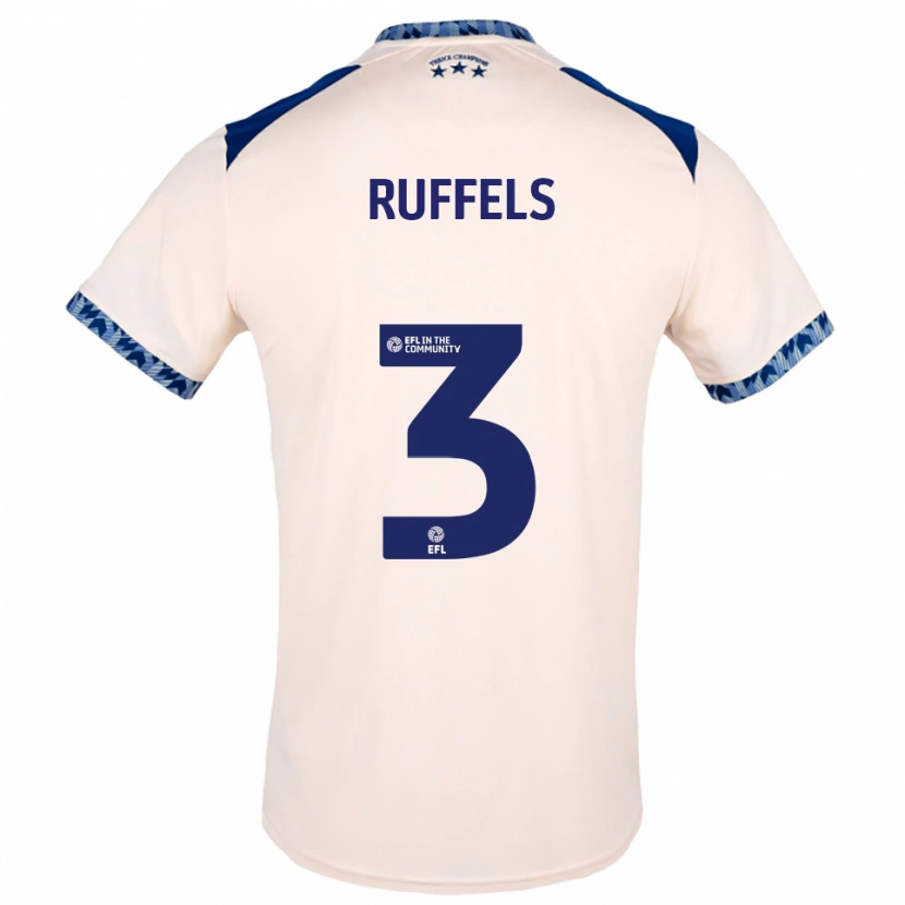 Danxen Homem Camisola Josh Ruffels #3 Branco Sujo Azul Marinho Alternativa 2025/26 Camisa