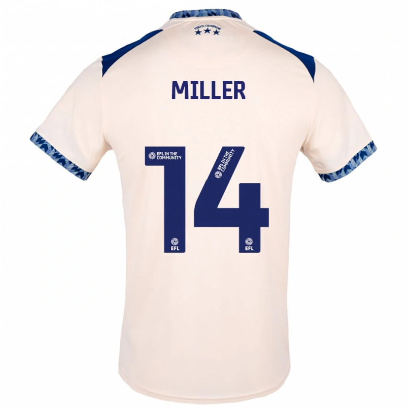Danxen Homem Camisola Mickel Miller #14 Branco Sujo Azul Marinho Alternativa 2025/26 Camisa