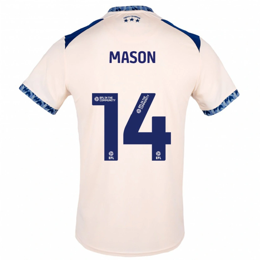 Danxen Homem Camisola Yasmin Mason #14 Branco Sujo Azul Marinho Alternativa 2025/26 Camisa