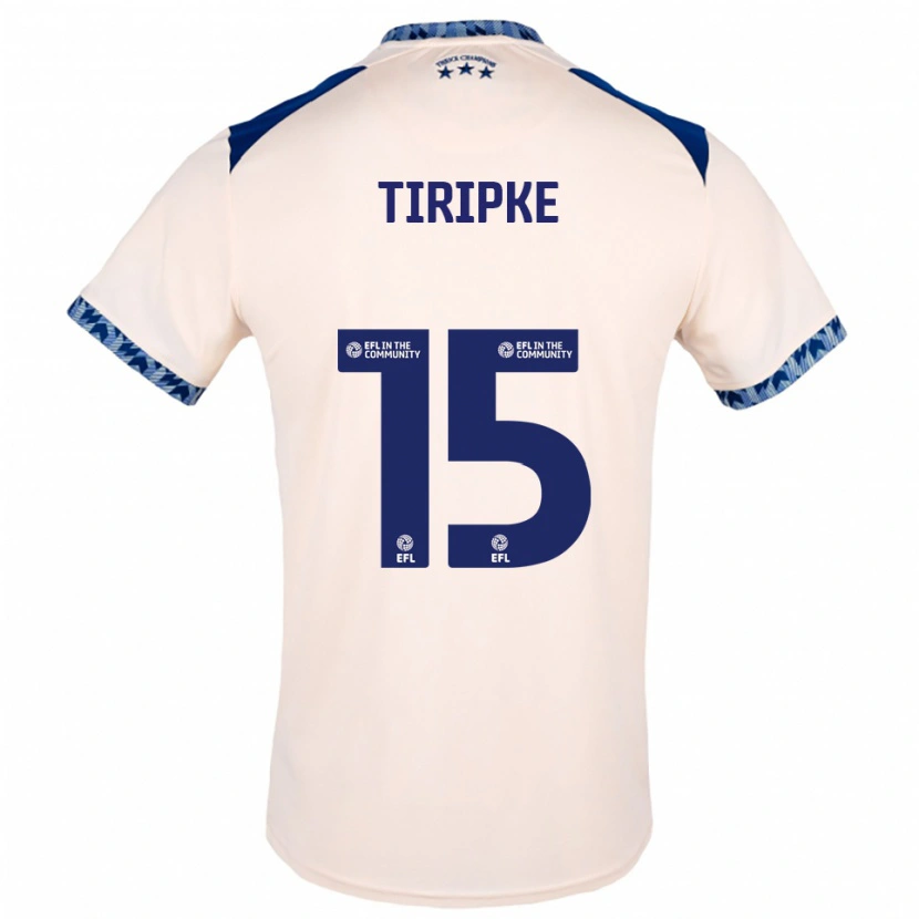 Danxen Homem Camisola Ashley Tiripke #15 Branco Sujo Azul Marinho Alternativa 2025/26 Camisa