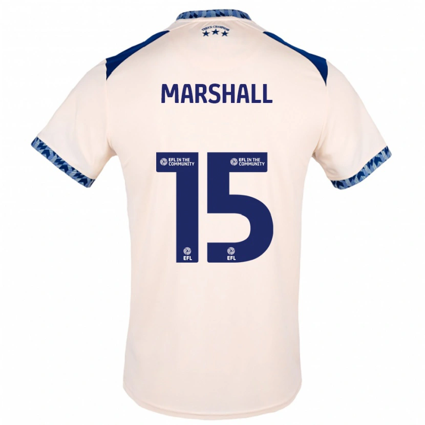Danxen Homem Camisola Georgia Marshall #15 Branco Sujo Azul Marinho Alternativa 2025/26 Camisa