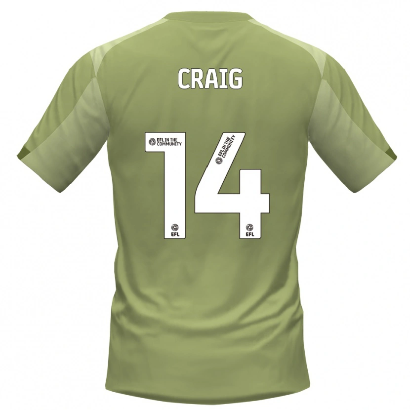 Danxen Homem Camisola Michael Craig #14 Sálvia Champagne Alternativa 2025/26 Camisa