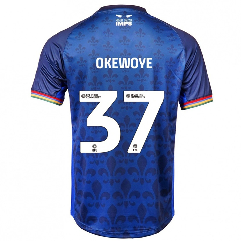 Danxen Homem Camisola Gbolahan Okewoye #37 Azul Marinho Alternativa 2025/26 Camisa