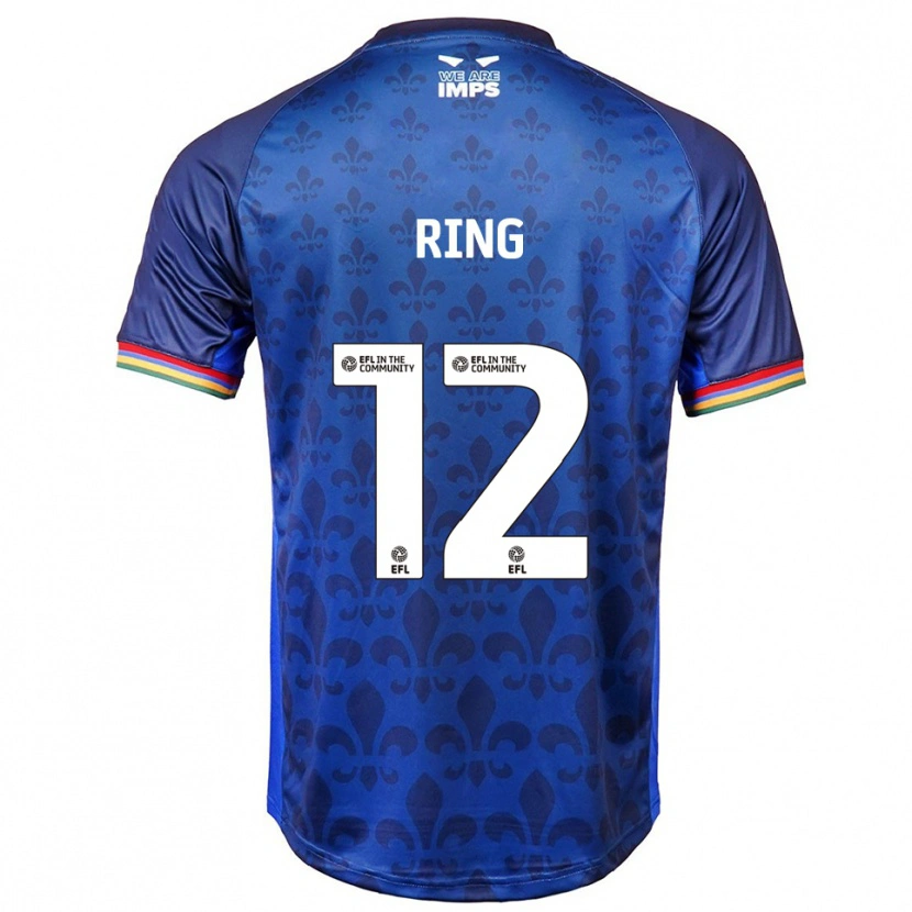 Danxen Homem Camisola Erik Ring #12 Azul Marinho Alternativa 2025/26 Camisa
