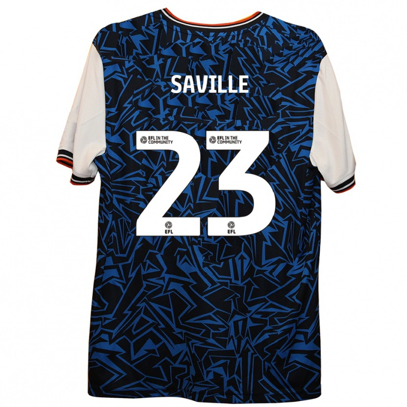 Danxen Homem Camisola George Saville #23 Azul Preto Branco Alternativa 2025/26 Camisa