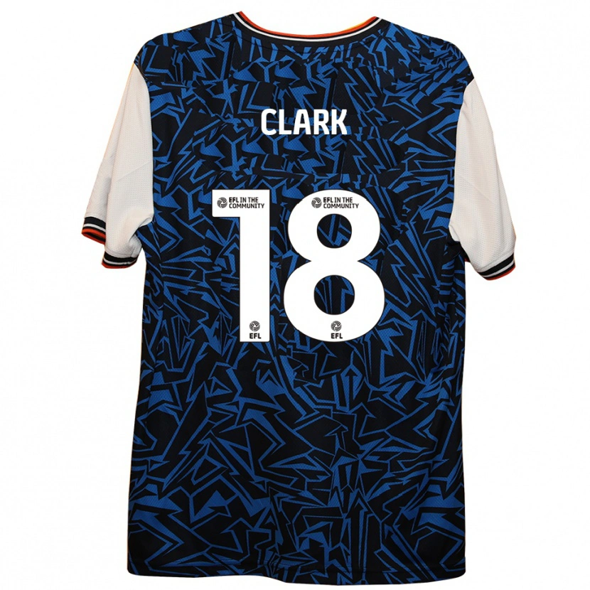 Danxen Homem Camisola Jordan Clark #18 Azul Preto Branco Alternativa 2025/26 Camisa