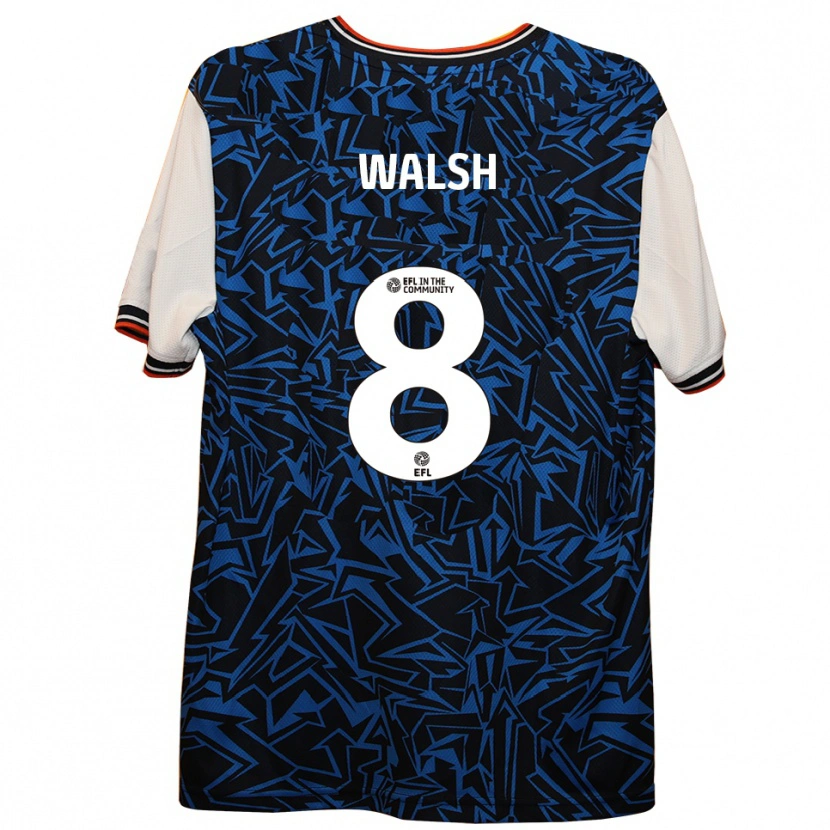Danxen Homem Camisola Liam Walsh #8 Azul Preto Branco Alternativa 2025/26 Camisa