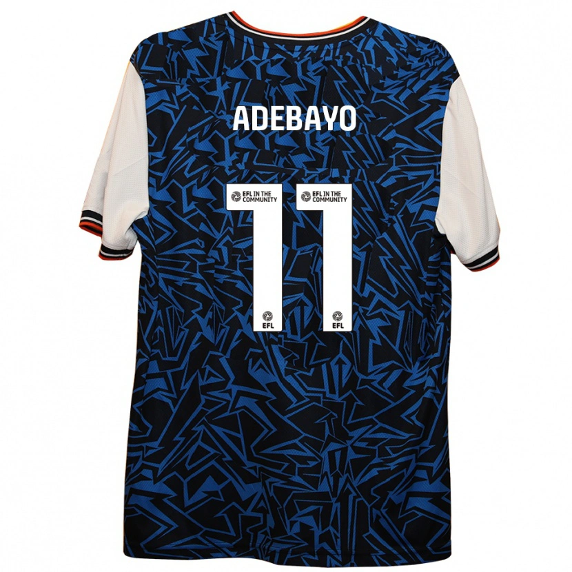 Danxen Homem Camisola Elijah Adebayo #11 Azul Preto Branco Alternativa 2025/26 Camisa