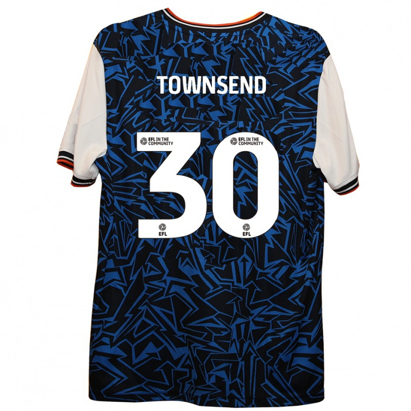 Danxen Homem Camisola Andros Townsend #30 Azul Preto Branco Alternativa 2025/26 Camisa
