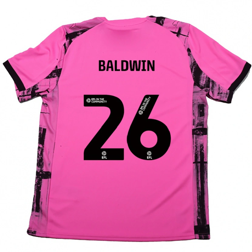 Danxen Homem Camisola Jack Baldwin #26 Rosa Vermelho Preto Alternativa 2025/26 Camisa