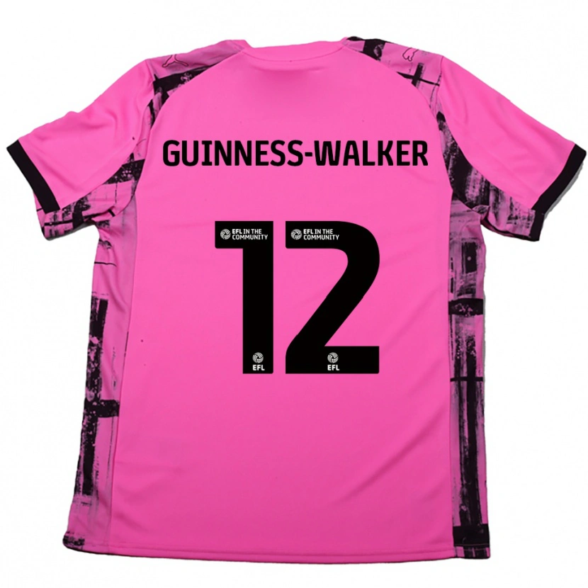 Danxen Homem Camisola Nesta Guinness-Walker #12 Rosa Vermelho Preto Alternativa 2025/26 Camisa
