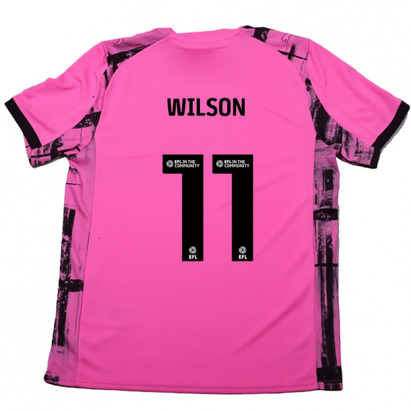 Danxen Homem Camisola James Wilson #11 Rosa Vermelho Preto Alternativa 2025/26 Camisa