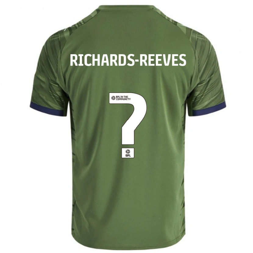 Danxen Homem Camisola Phoebe Richards-Reeves #0 Verde Branco Alternativa 2025/26 Camisa