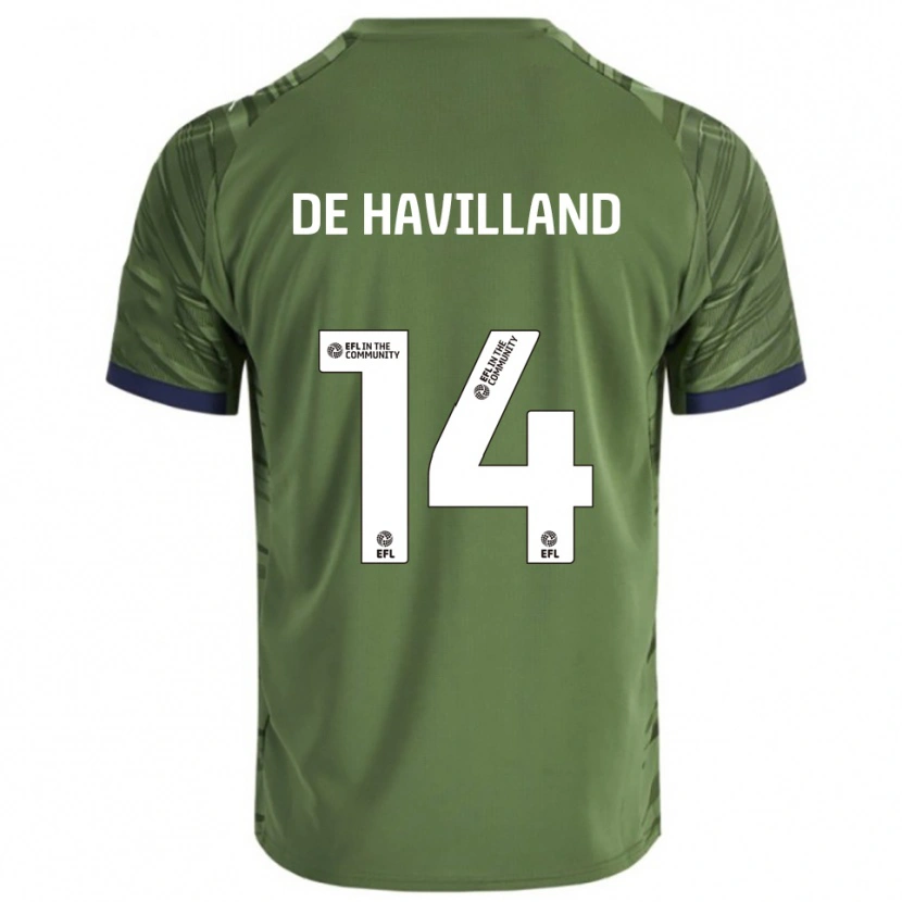 Danxen Homem Camisola Ryan De Havilland #14 Verde Branco Alternativa 2025/26 Camisa