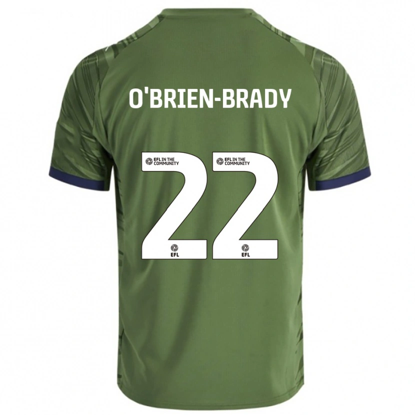 Danxen Homem Camisola Donay O'brien-Brady #22 Verde Branco Alternativa 2025/26 Camisa