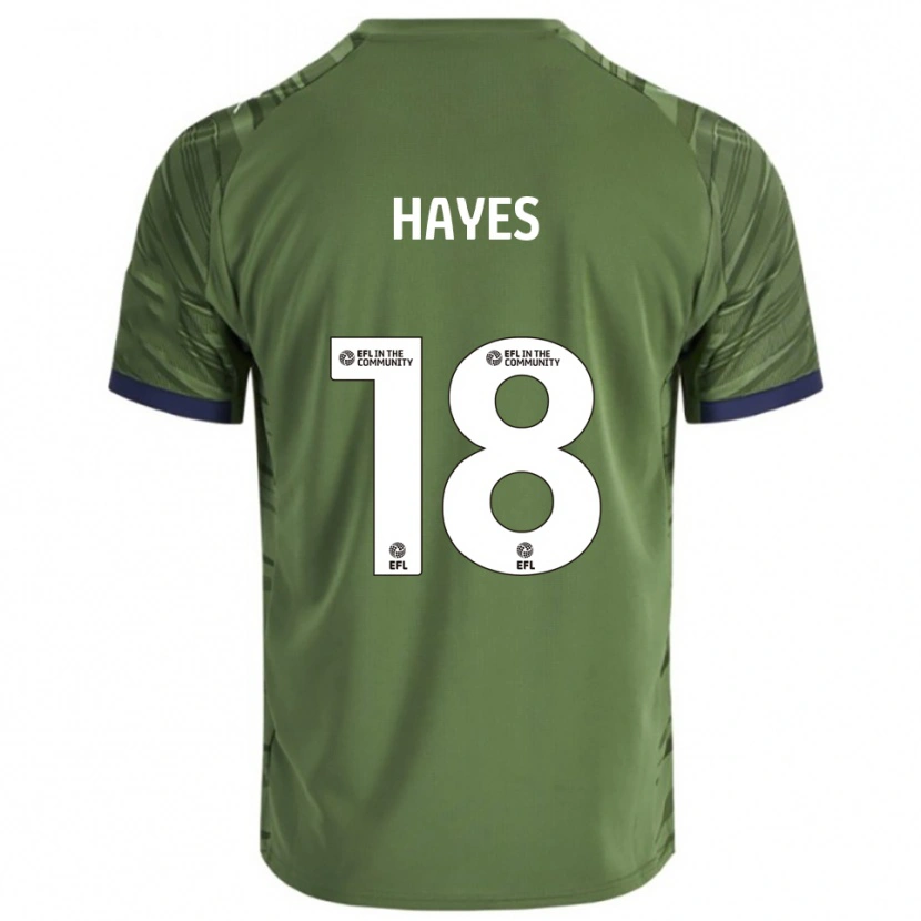 Danxen Homem Camisola Cian Hayes #18 Verde Branco Alternativa 2025/26 Camisa