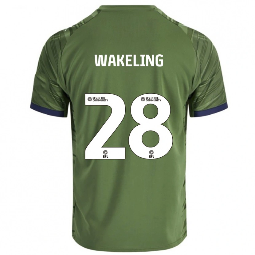 Danxen Homem Camisola Jacob Wakeling #28 Verde Branco Alternativa 2025/26 Camisa
