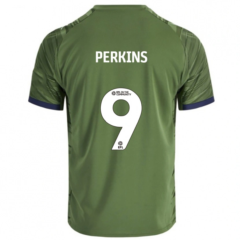 Danxen Homem Camisola Kier Perkins #9 Verde Branco Alternativa 2025/26 Camisa