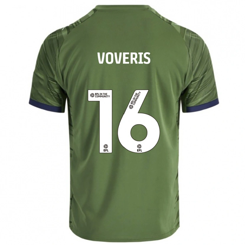 Danxen Homem Camisola Airidas Voveris #16 Verde Branco Alternativa 2025/26 Camisa