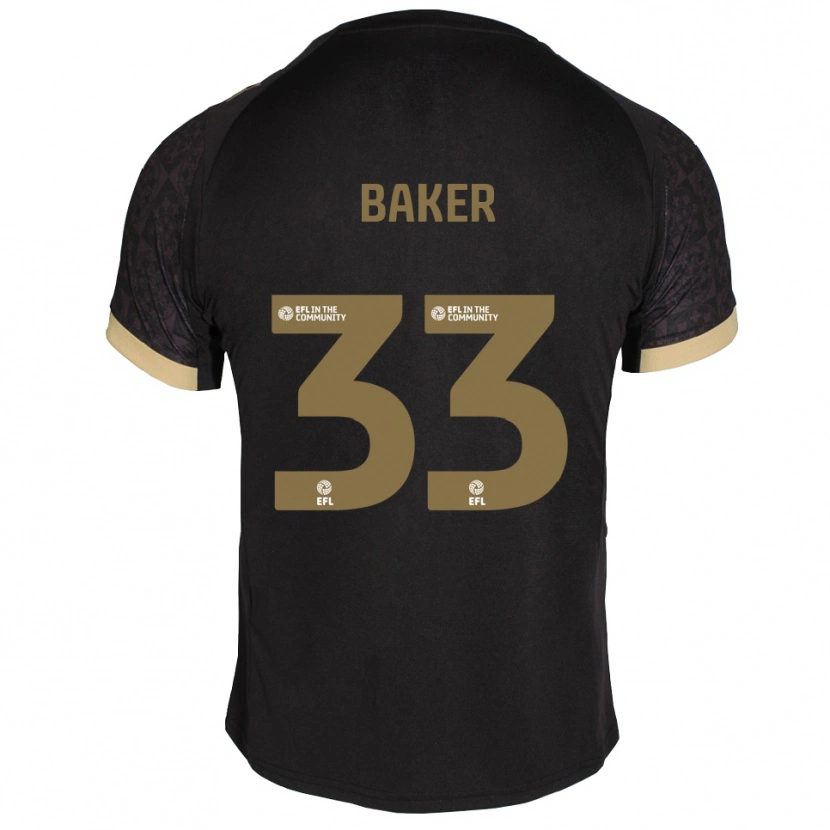 Danxen Homem Camisola Zak Baker #33 Preto Dourado Alternativa 2025/26 Camisa