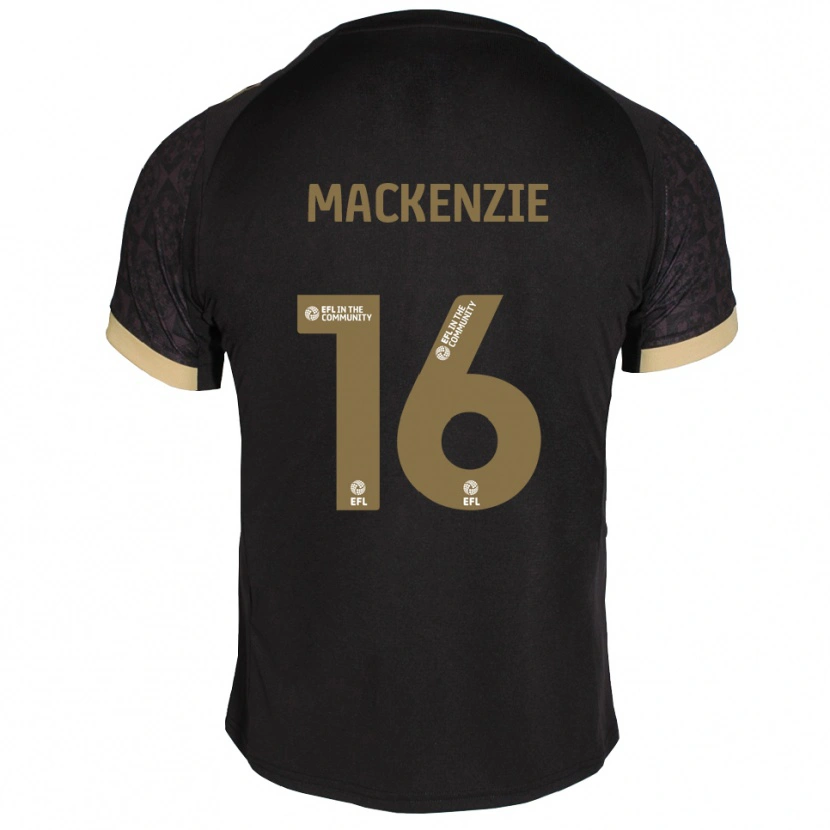 Danxen Homem Camisola Jack Mackenzie #16 Preto Dourado Alternativa 2025/26 Camisa